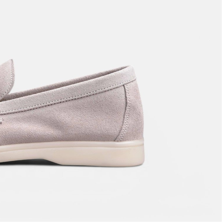 Volzak 676 Mocassin en daim Beige Clair