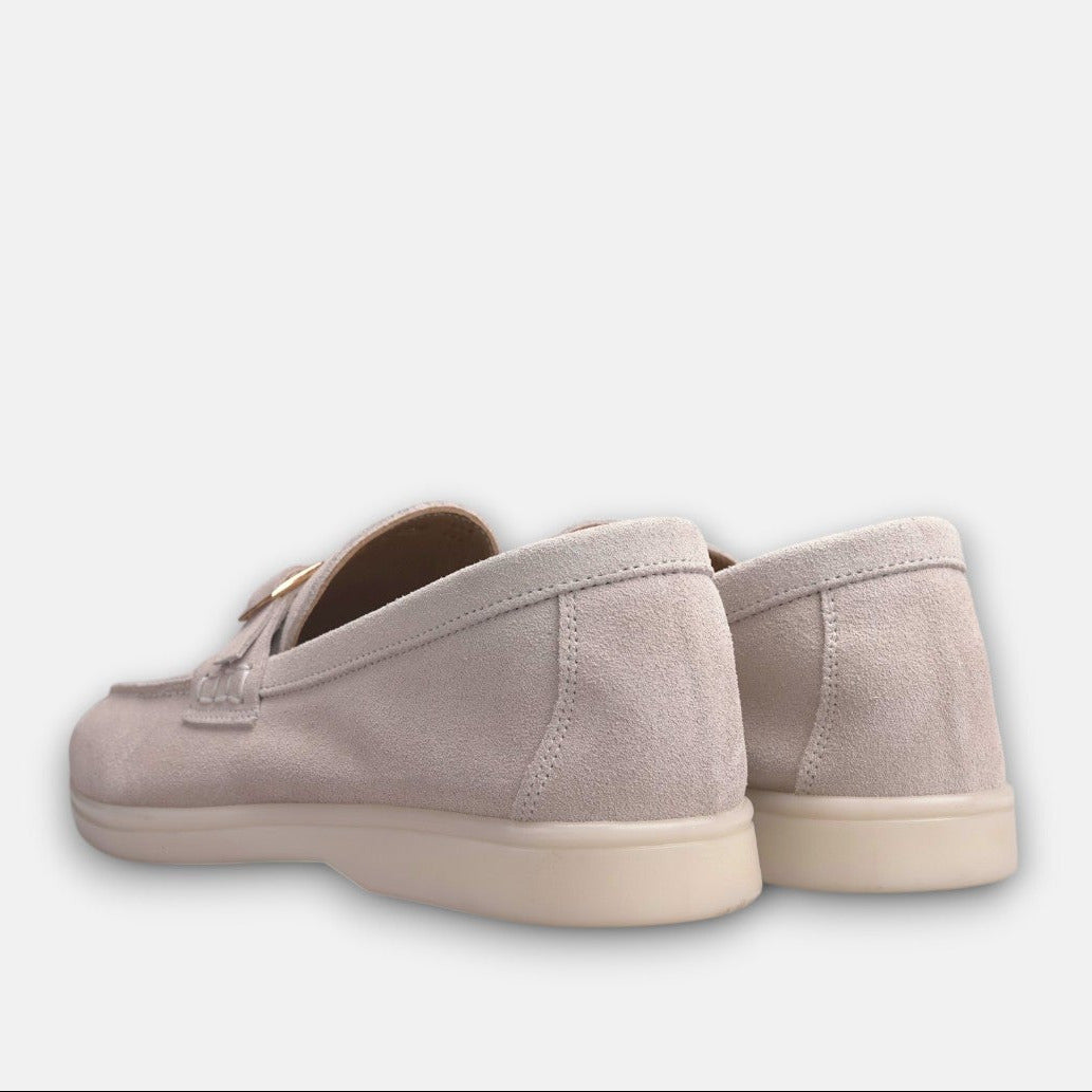 Volzak 676 Mocassin en daim Beige Clair
