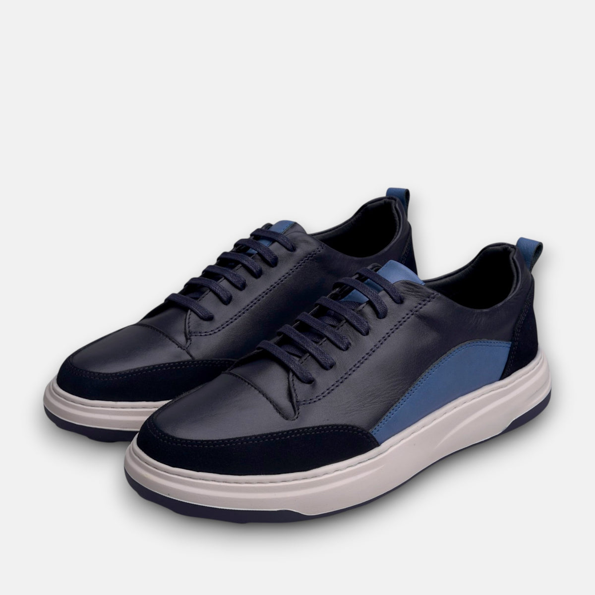 Volzak 6056 basket en cuir Bleu