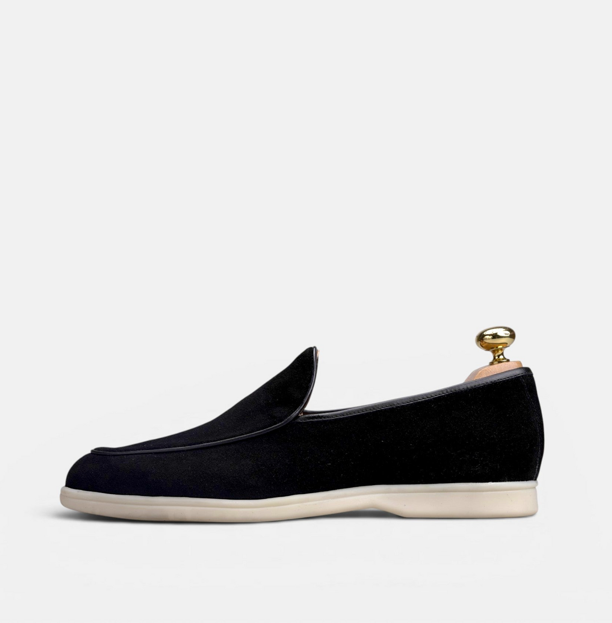 Volzak 5607 Mocassin en daim Noir