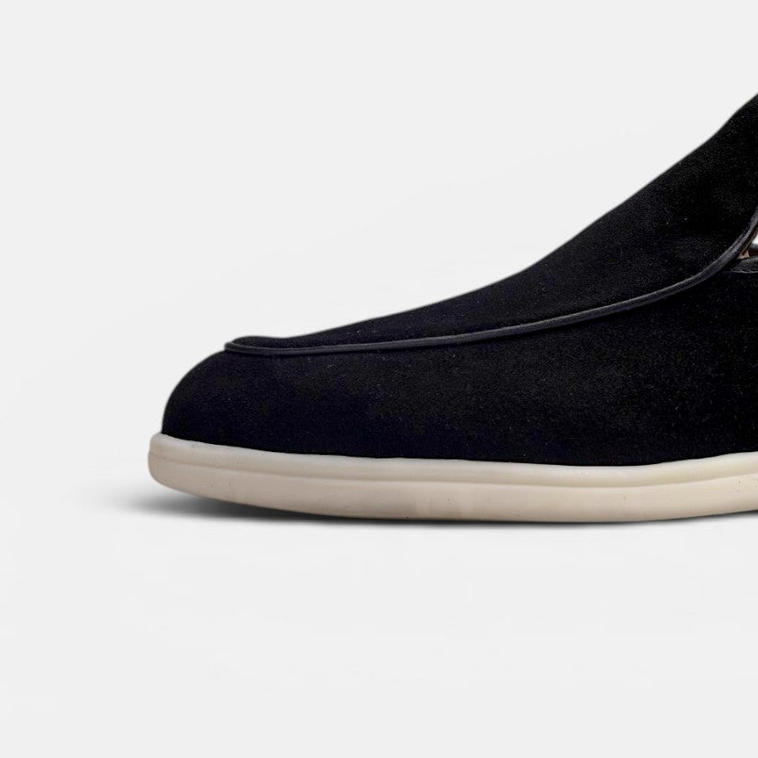 Volzak 5607 Mocassin en daim Noir