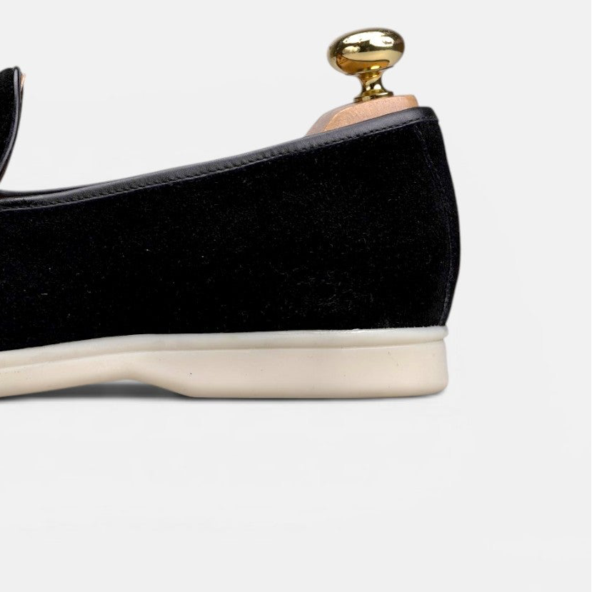 Volzak 5607 Mocassin en daim Noir