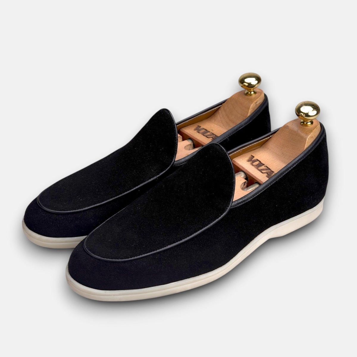 Volzak 5607 Mocassin en daim Noir