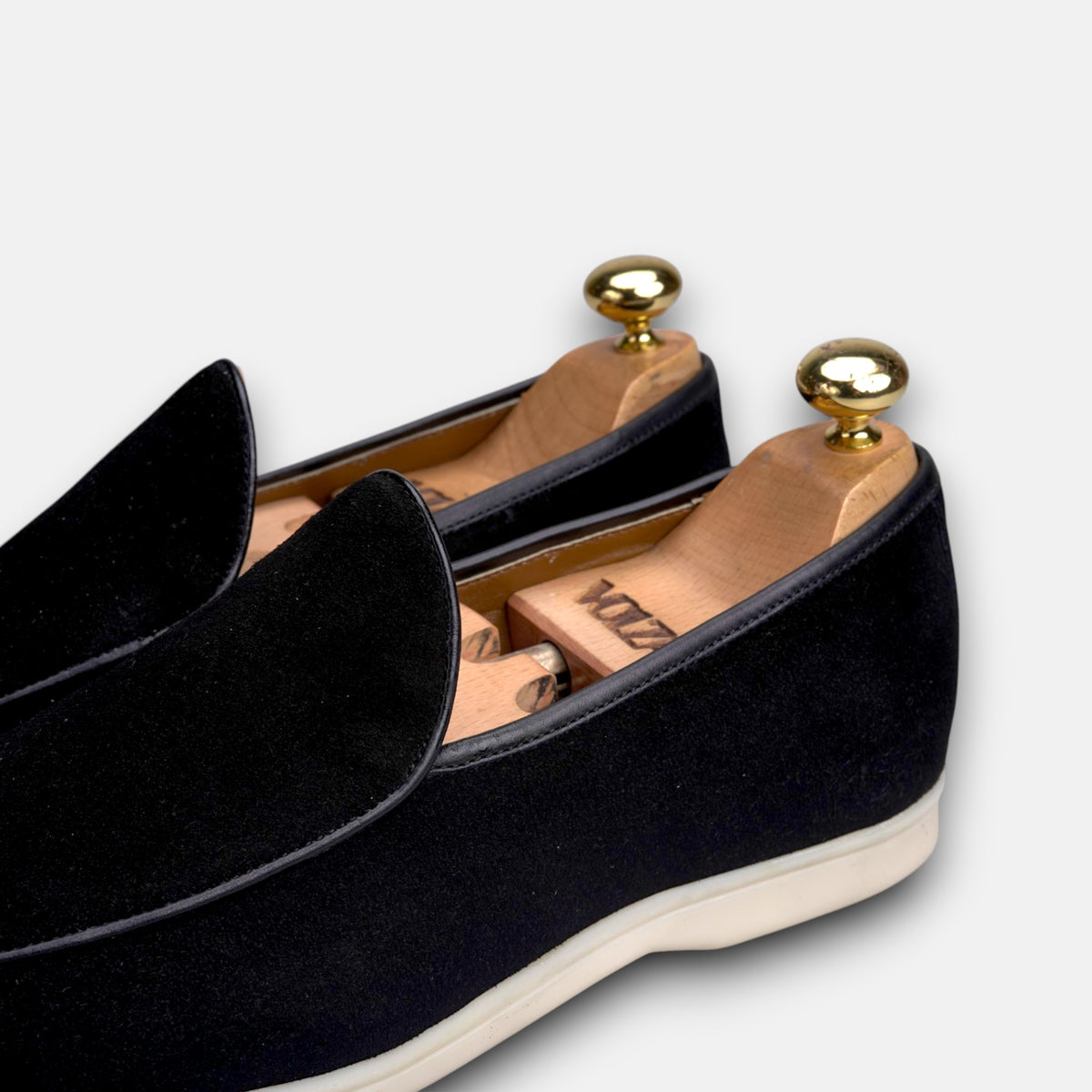 Volzak 5607 Mocassin en daim Noir