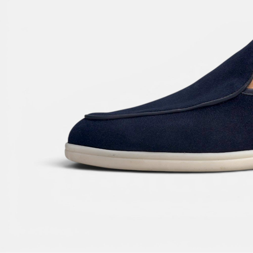 Volzak 5607 Mocassin en daim Bleu