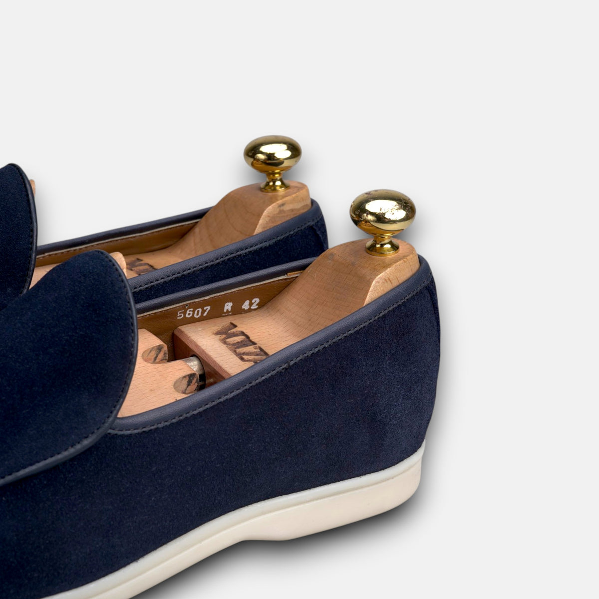 Volzak 5607 Mocassin en daim Bleu