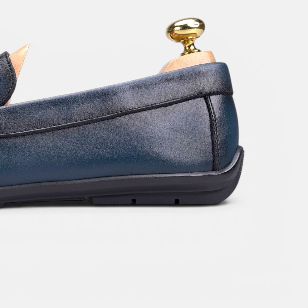 Volzak 5608 Mocassin en cuir Bleu