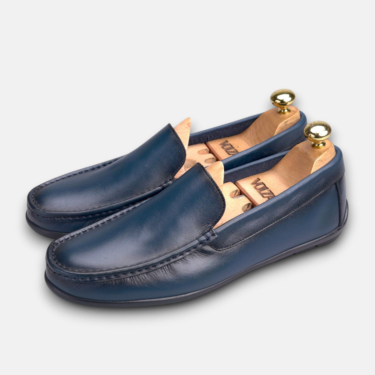 Volzak 5608 Mocassin en cuir Bleu