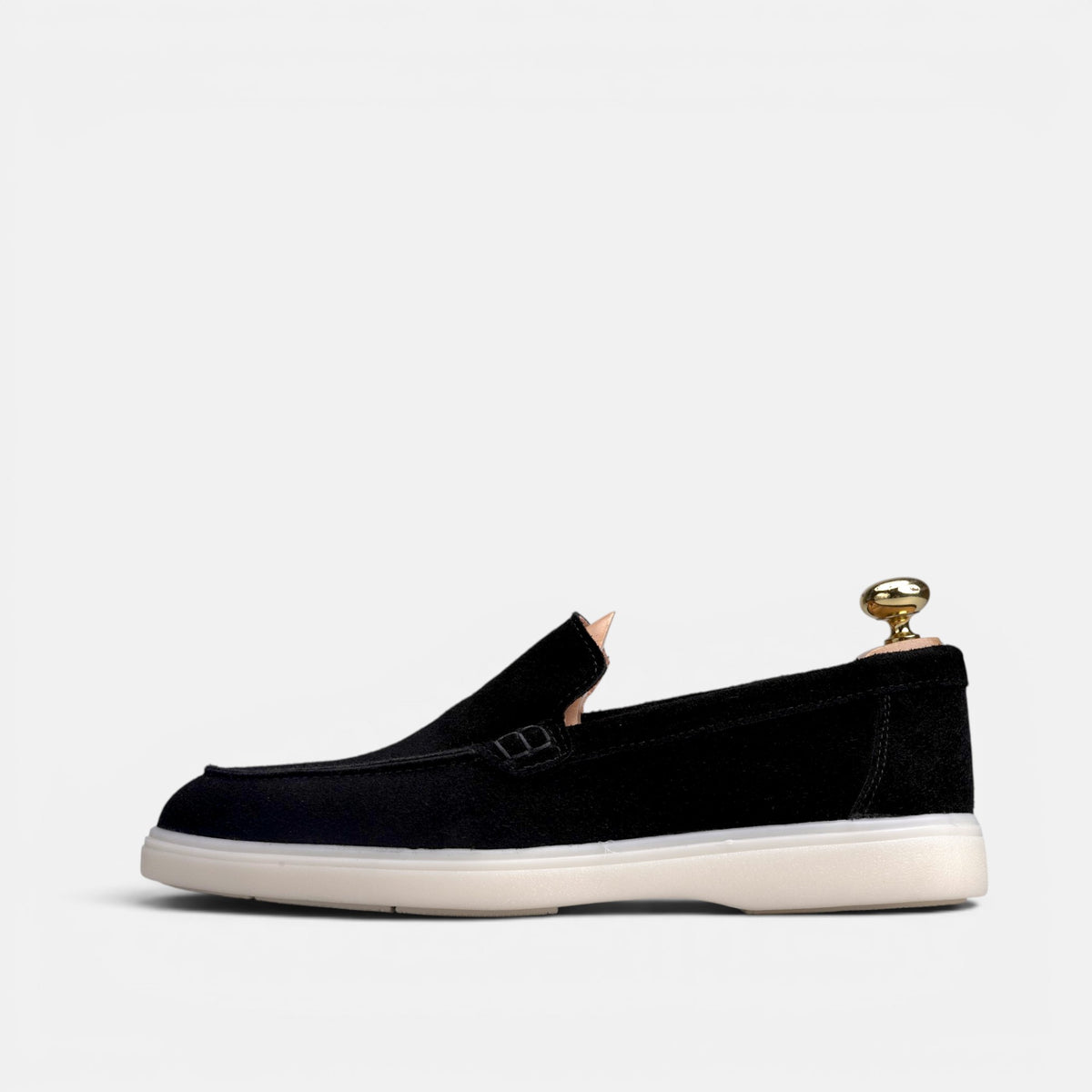 Volzak 713 Mocassin en daim Noir