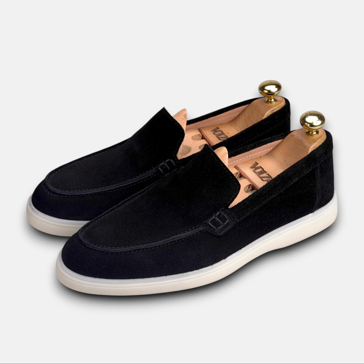 Volzak 713 Mocassin en daim Noir