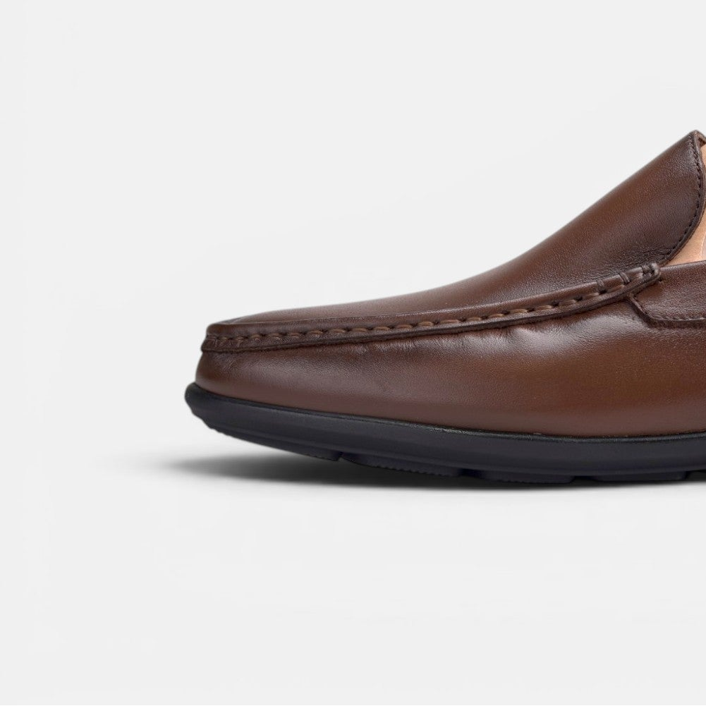 Volzak 5608 Mocassin en cuir Marron Vintage