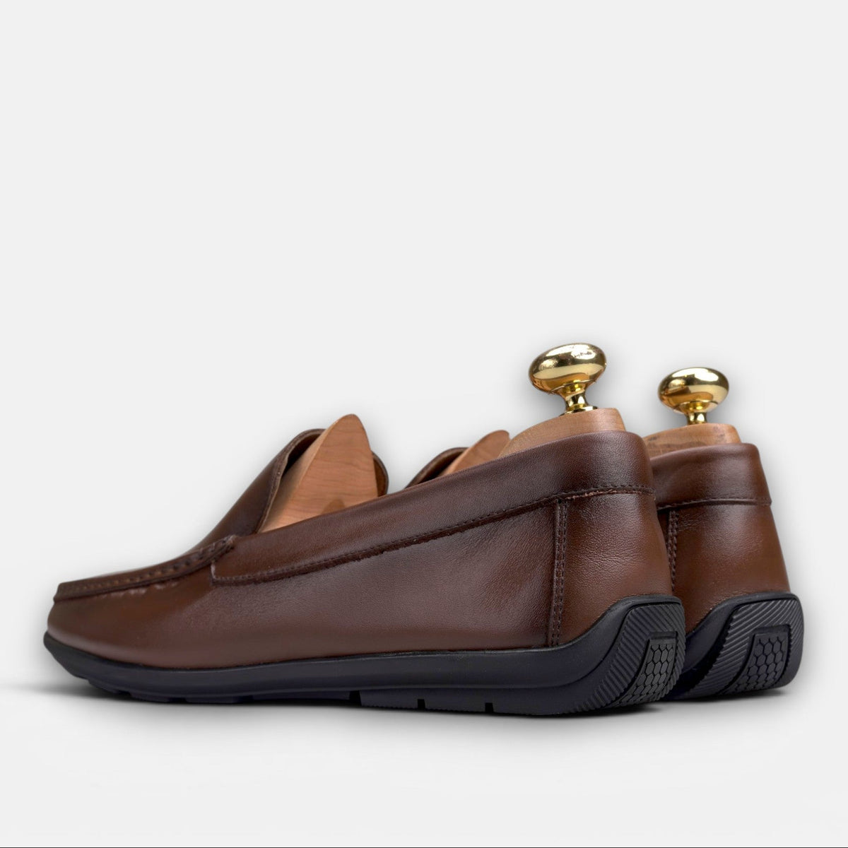 Volzak 5608 Mocassin en cuir Marron Vintage