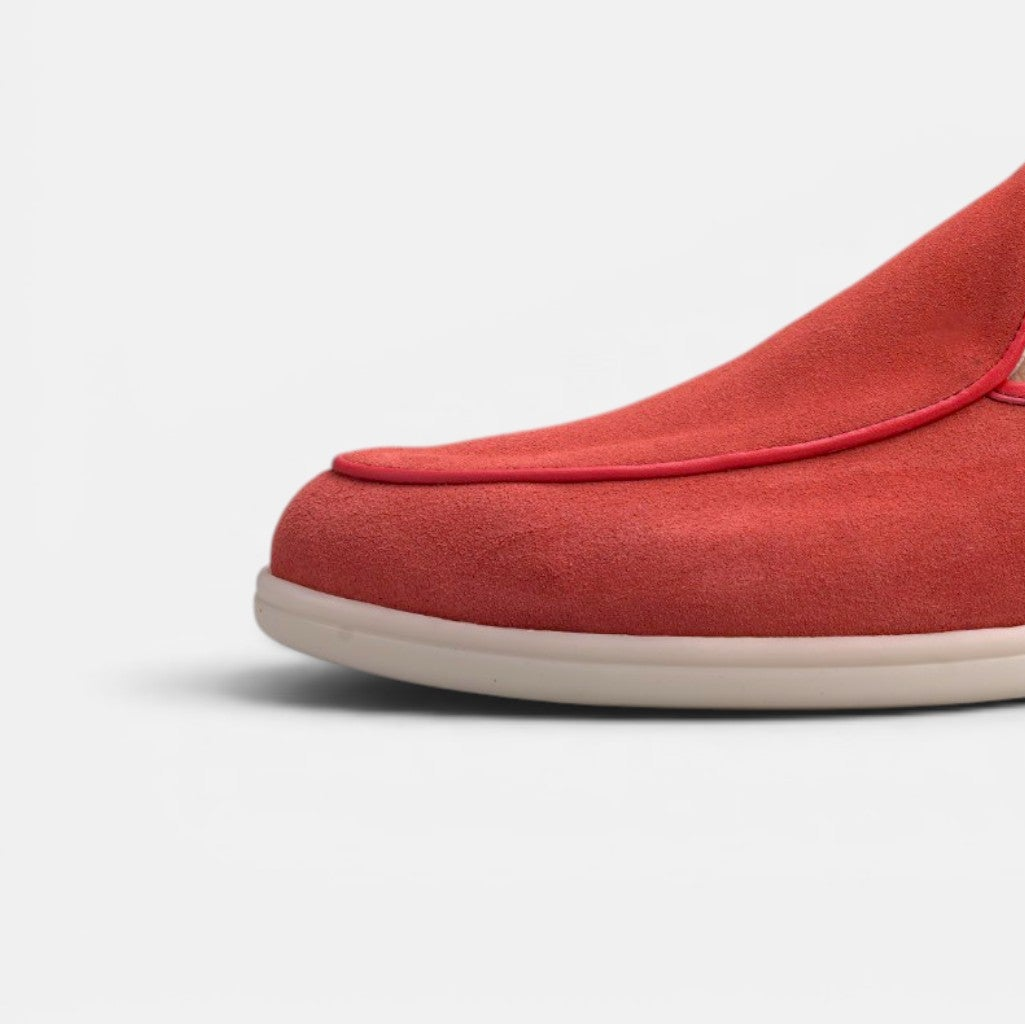 Volzak 5607 Mocassin en daim Rouge brique