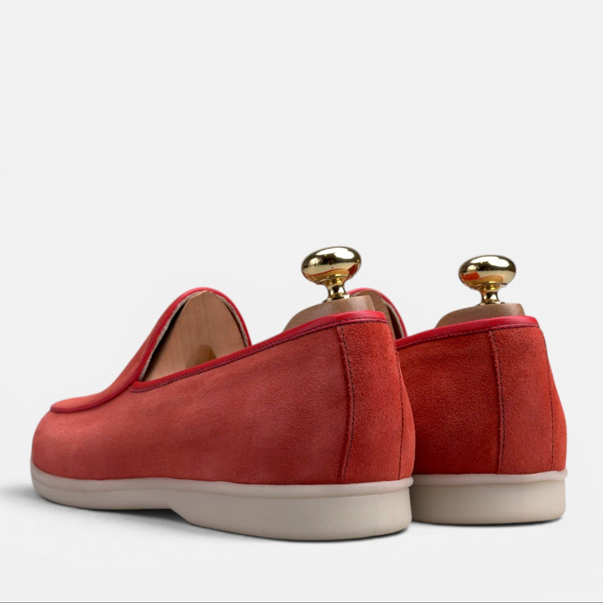 Volzak 5607 Mocassin en daim Rouge brique