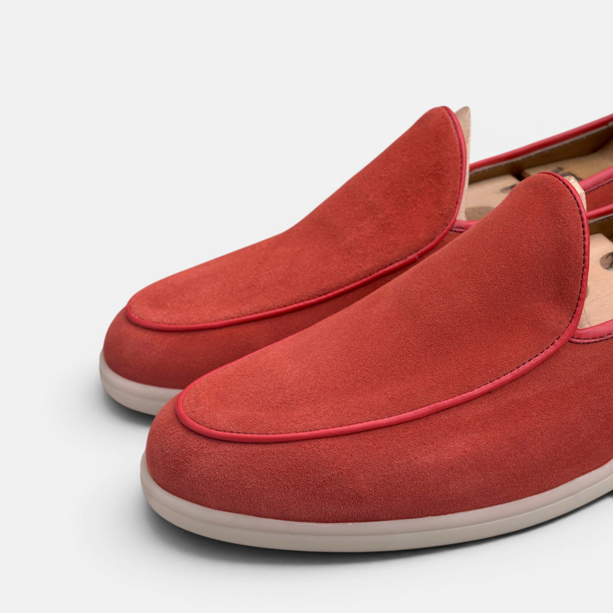 Volzak 5607 Mocassin en daim Rouge brique