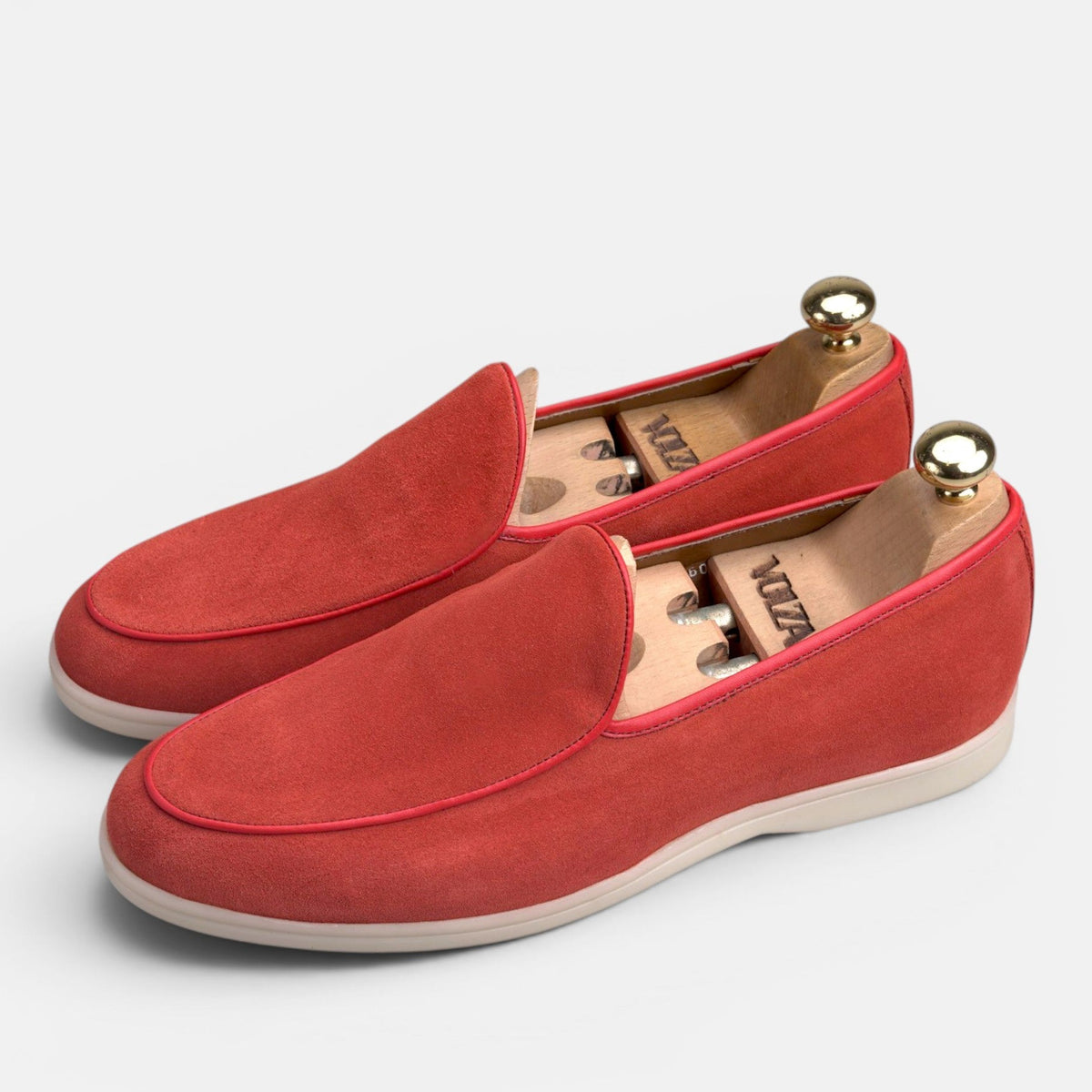 Volzak 5607 Mocassin en daim Rouge brique