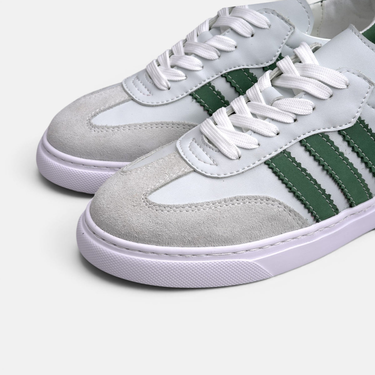 Volzak 714 Basket en cuir Blanc Vert