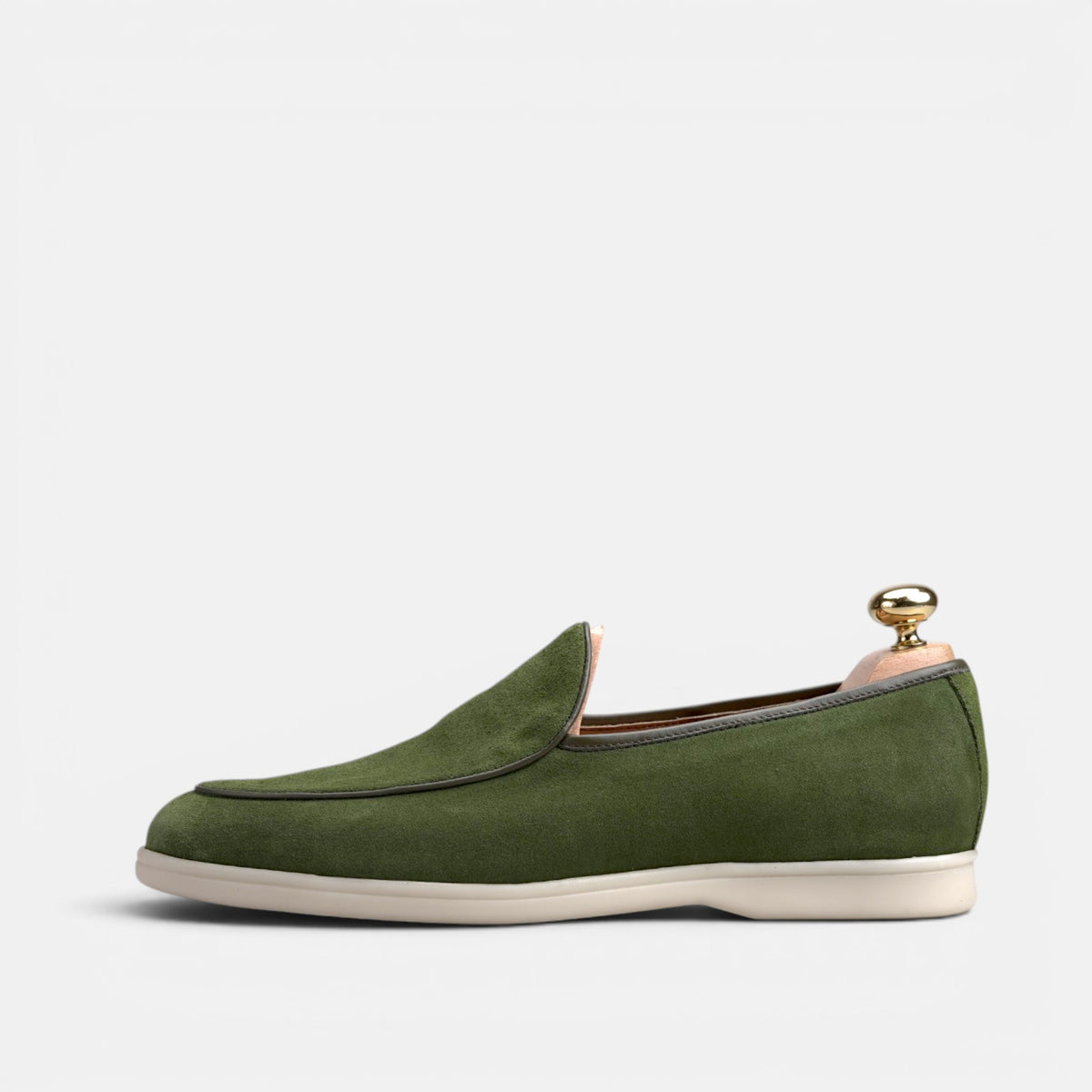 Volzak 5607 Mocassin en daim Vert