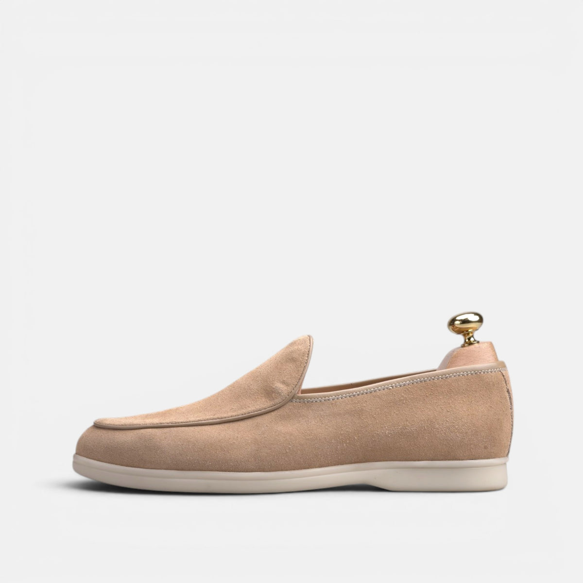 Volzak 5607 Mocassin en daim Beige clair