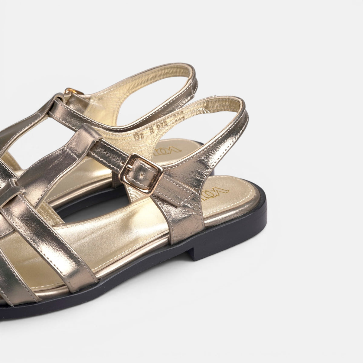 Volzak 982 Sandale en cuir Bronze