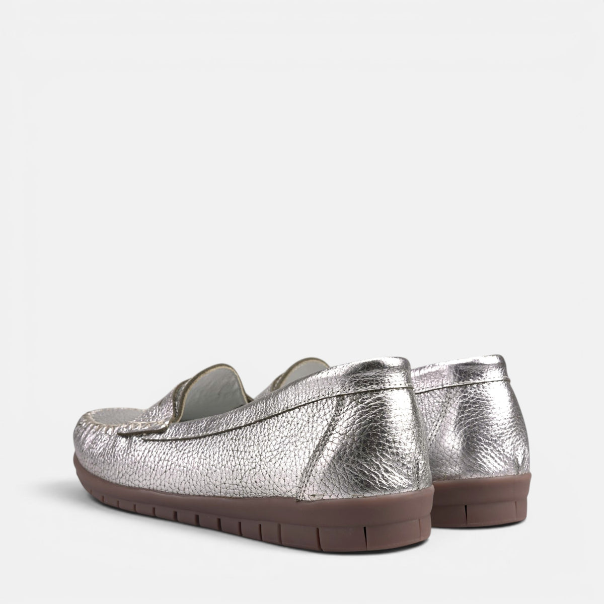 Volzak 897 Mocassin en cuir Argenté
