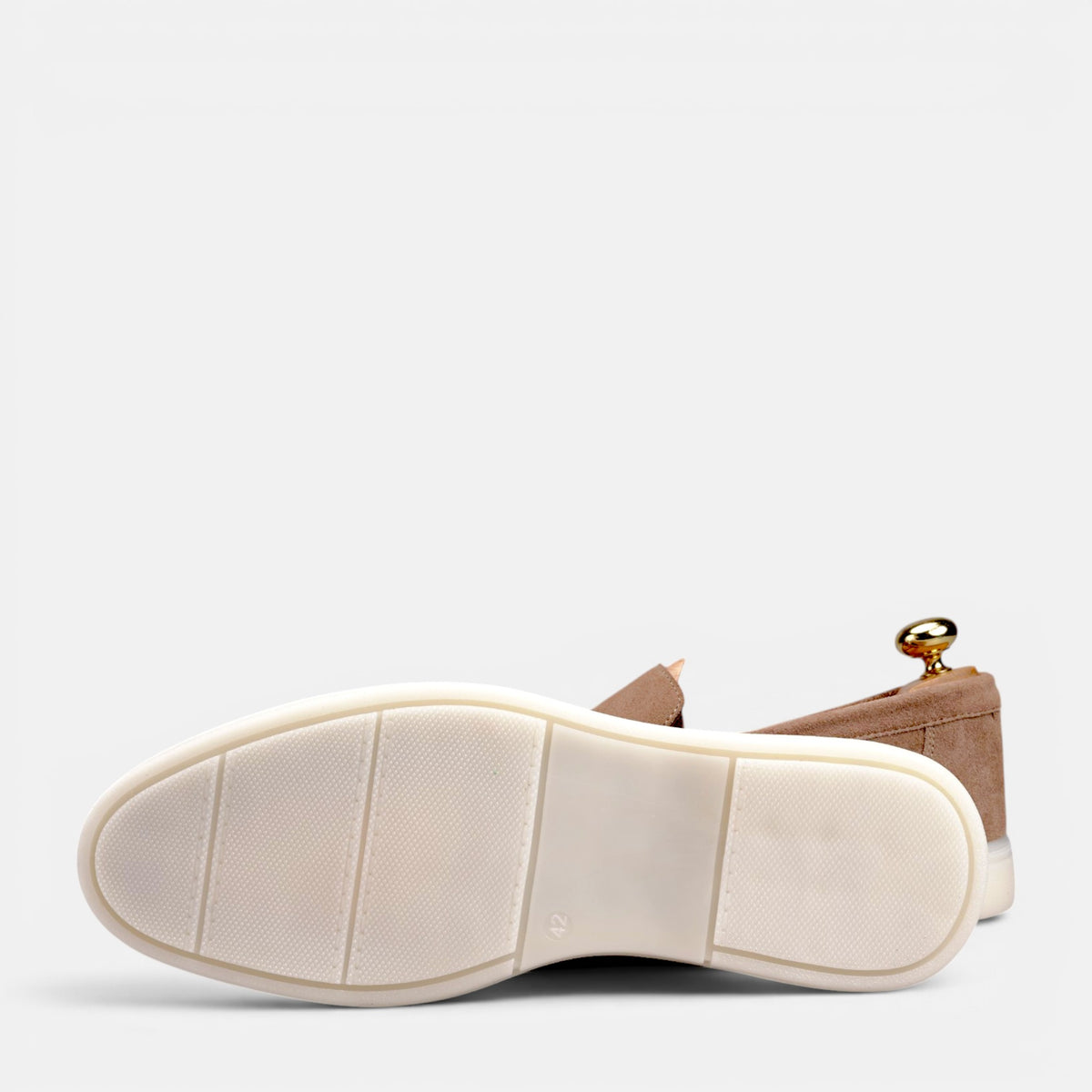 Volzak 713 Mocassin en daim Taupe