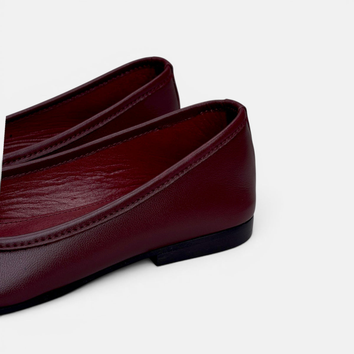 Volzak 078 Ballerine en cuir Burgundy