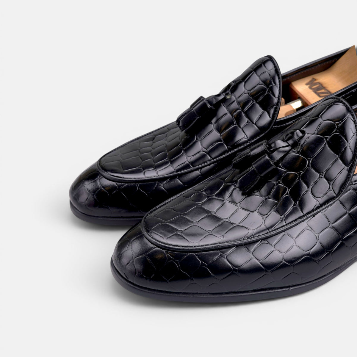 Volzak 5614 chaussure en cuir Noir Croco