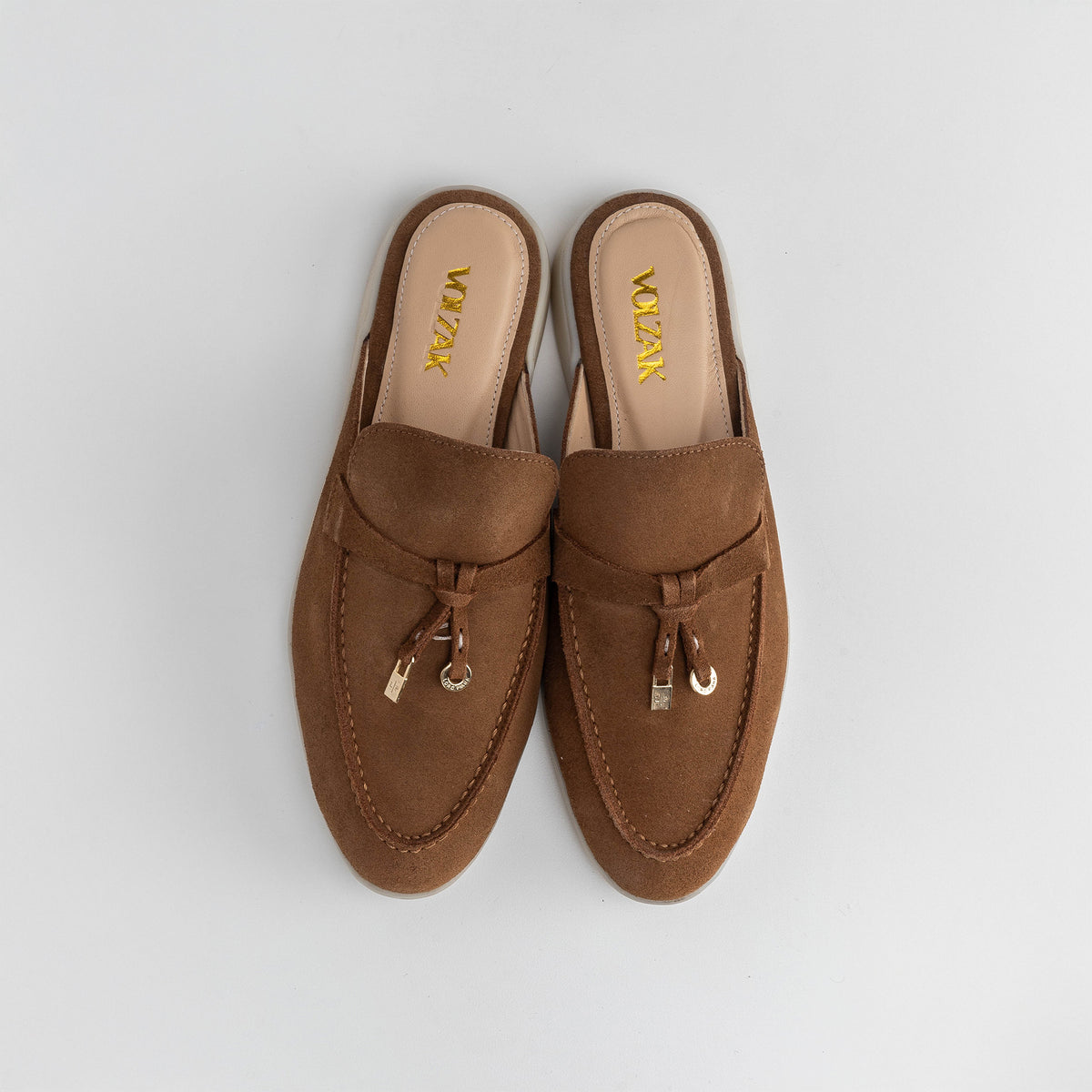 Volzak 0777 Camel suede mule