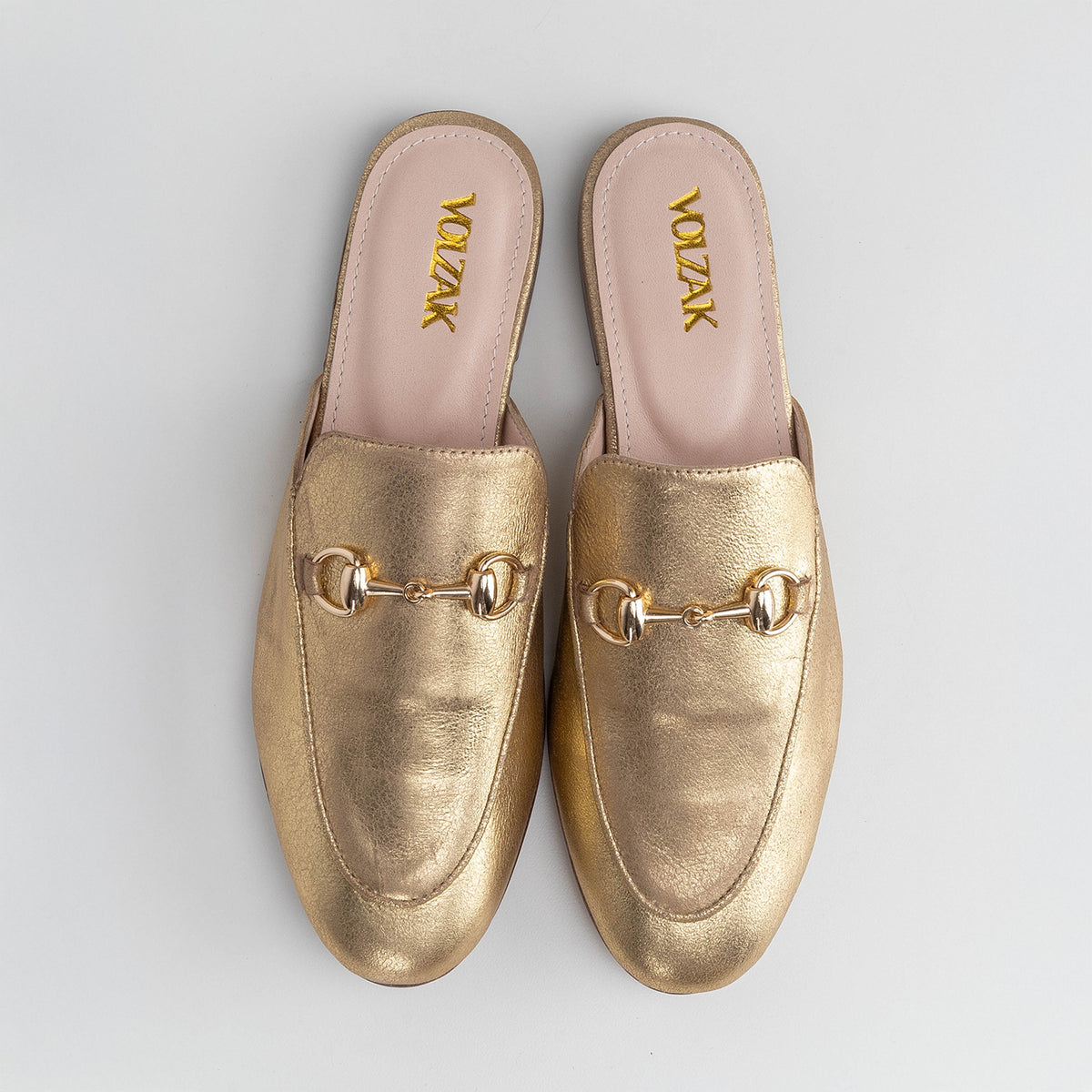 Volzak 3060 Gold Leather Mule