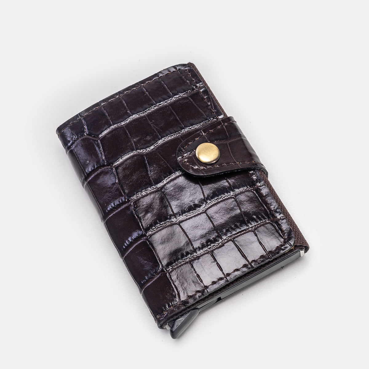 Volzak 080 Brown Crocodile Leather Wallet