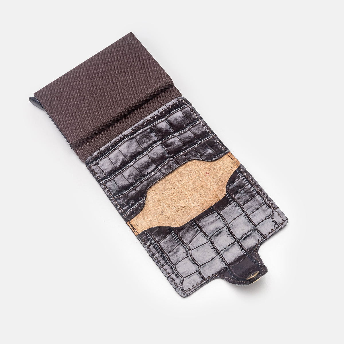 Volzak 080 Brown Crocodile Leather Wallet