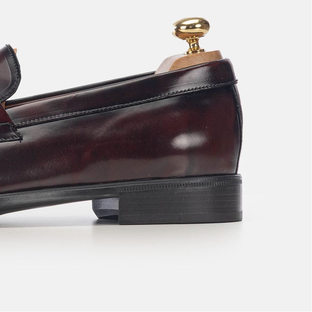 Volzak 5157 burgundy removable leather moccasin