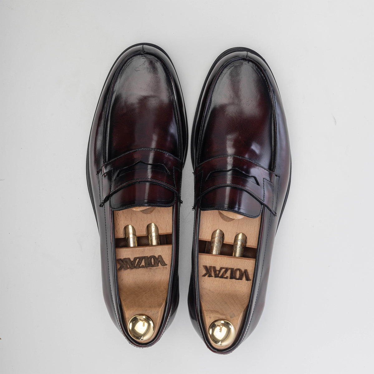 Volzak 5157 burgundy removable leather moccasin