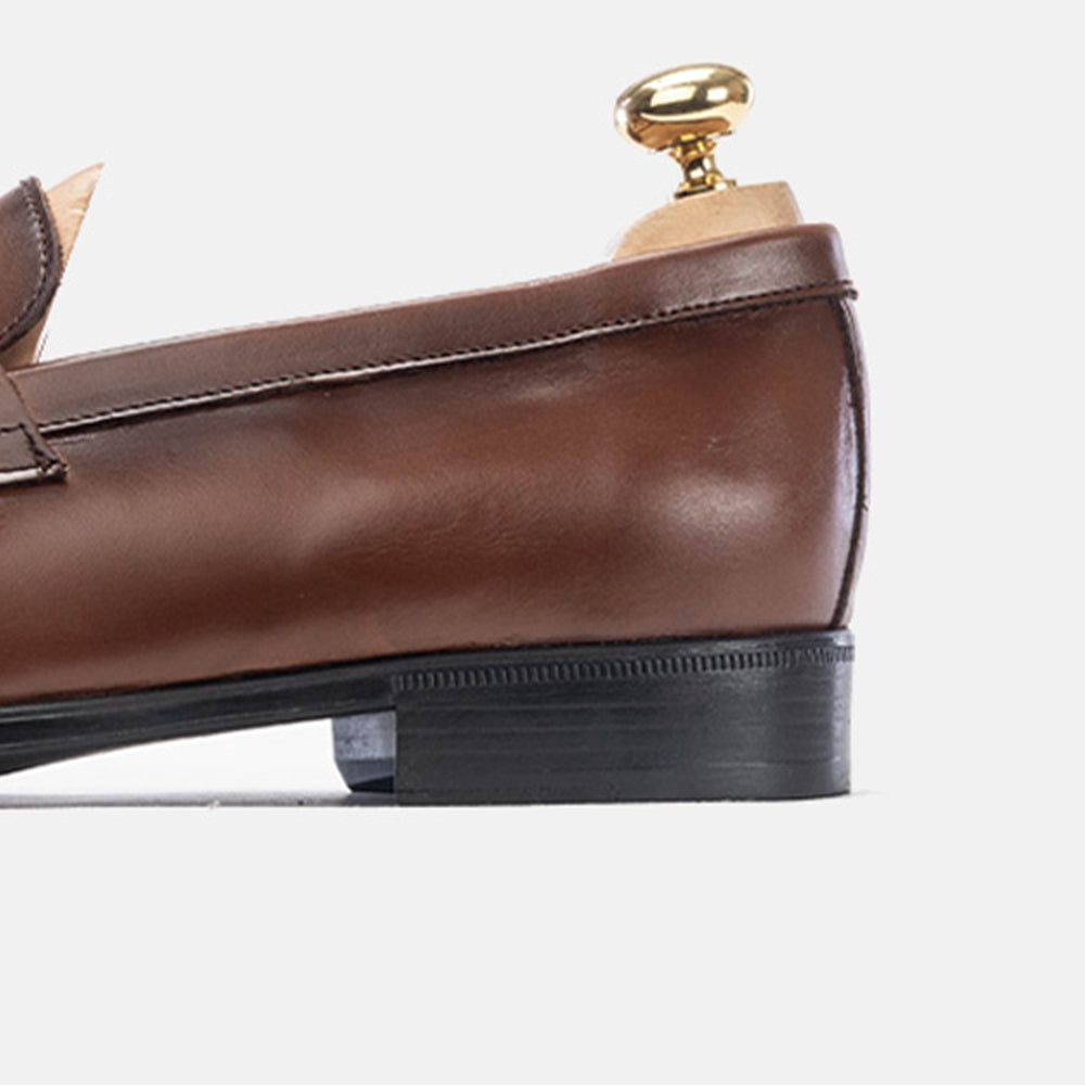 Volzak 5157 Camel Leather Penny Loafer