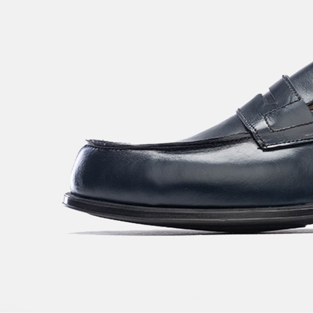 Volzak 5157 Leather Penny Loafer Blue