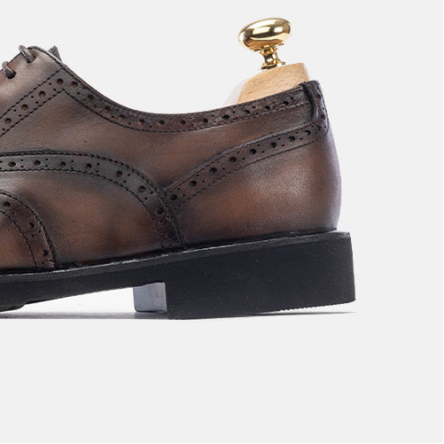Volzak 5166 vintage brown leather shoe