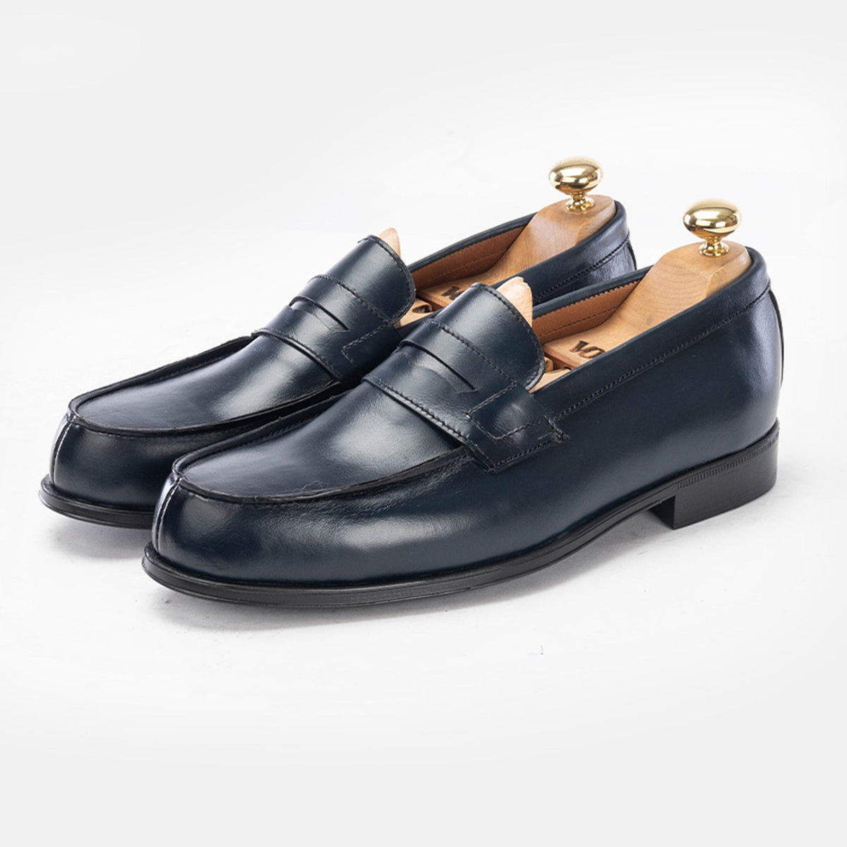 Volzak 5157 Leather Penny Loafer Blue
