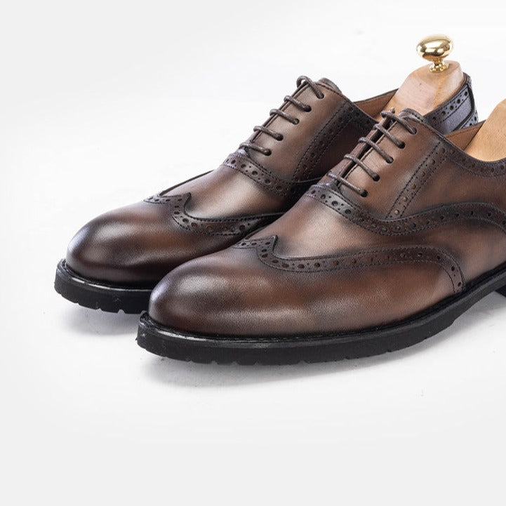 Volzak 5166 vintage brown leather shoe