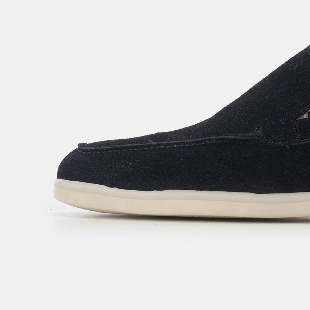 Volzak 5225 Mocassin en daim noir