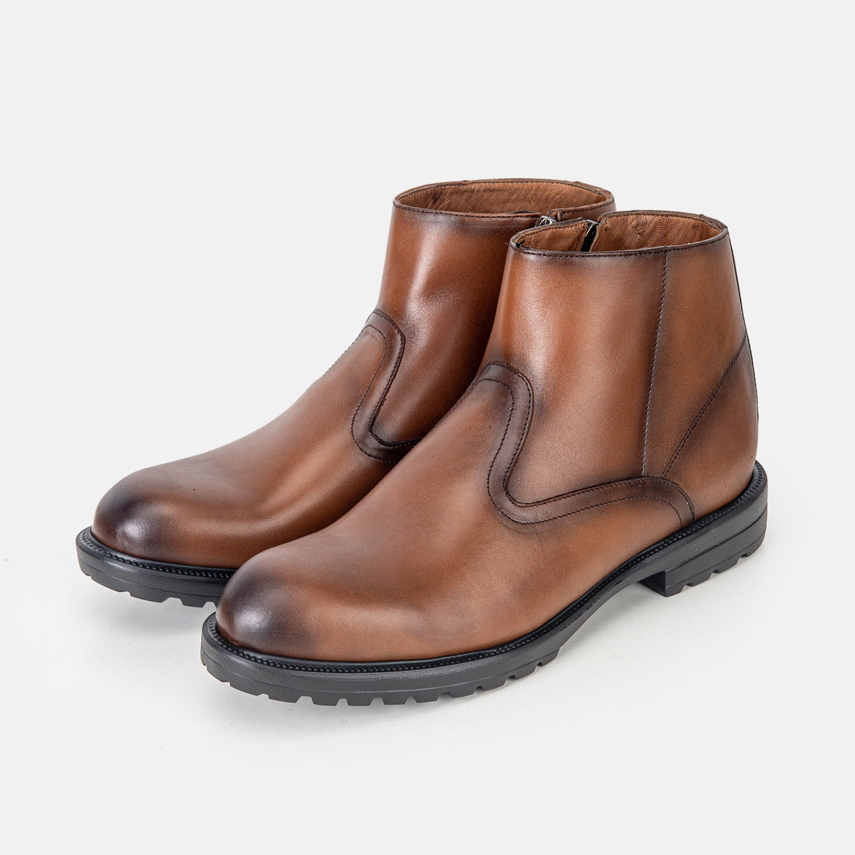 Volzak 5305 Bottine en cuir Marron Vintage