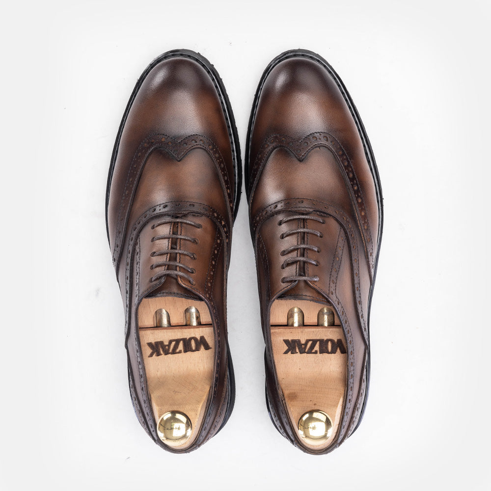Volzak 5166 vintage brown leather shoe