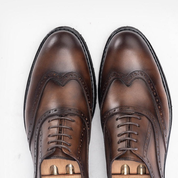 Volzak 5166 vintage brown leather shoe