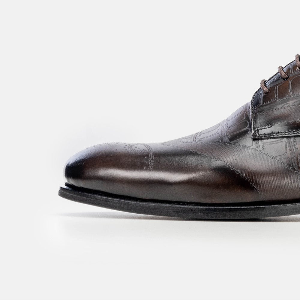 Volzak 5337 chaussure en cuir Démasquable Marron vintage