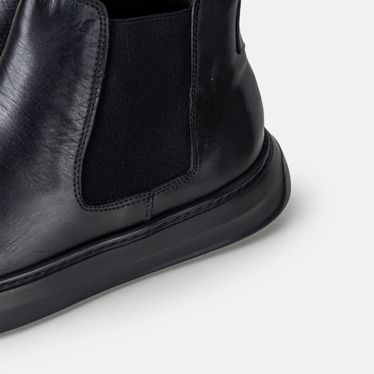 Volzak 2187 Black Leather Ankle Boot