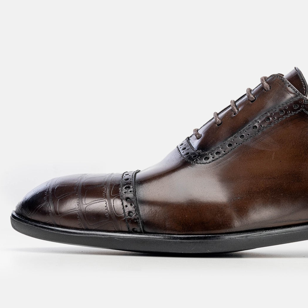 Volzak 5326 Vintage Brown Demaskable Leather Shoe