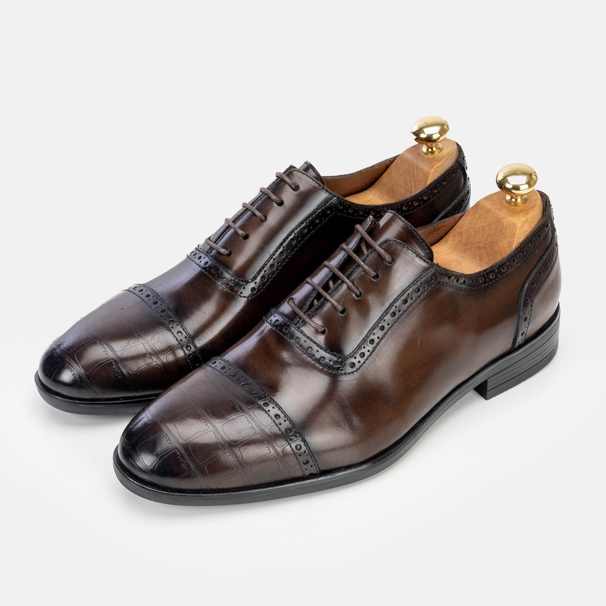 Volzak 5326 Vintage Brown Demaskable Leather Shoe