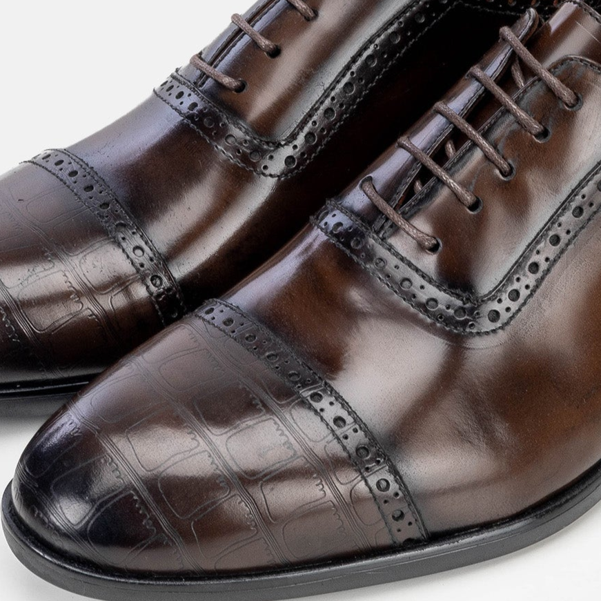 Volzak 5326 Vintage Brown Demaskable Leather Shoe