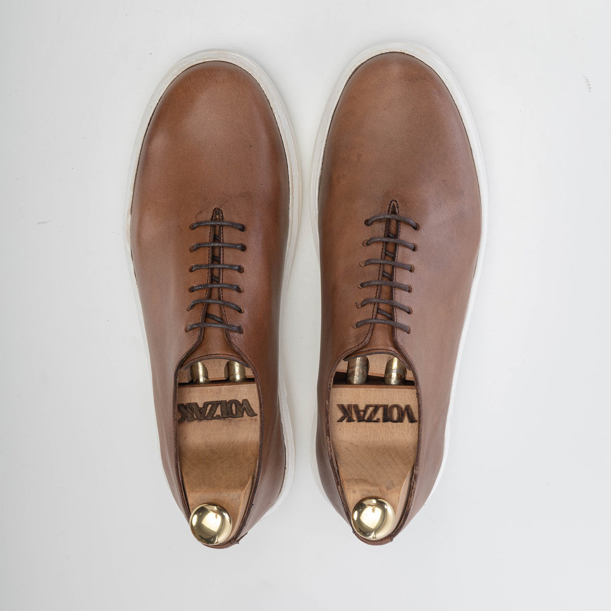 Volzak 5233 Vintage Brown Leather Sneakers