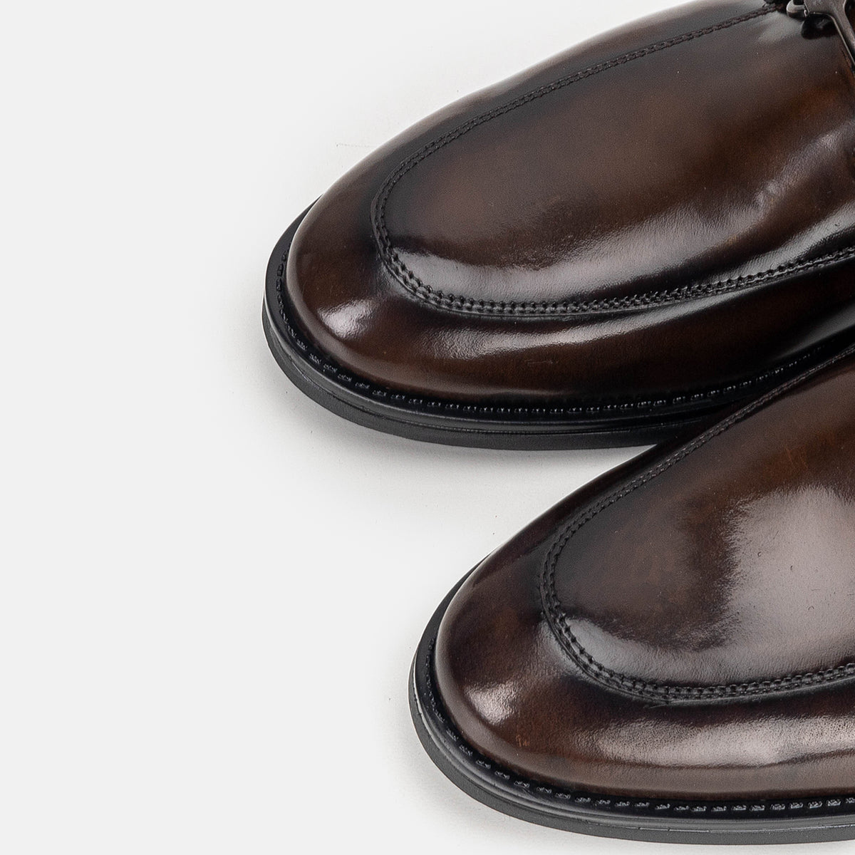 Volzak 5313 chaussure en cuir Démasquable Marron vintage